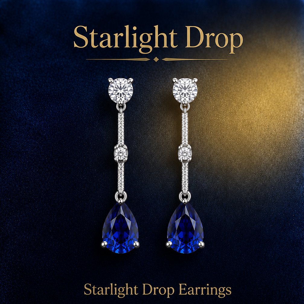 Starlight Drop｜星光之滴純銀耳環